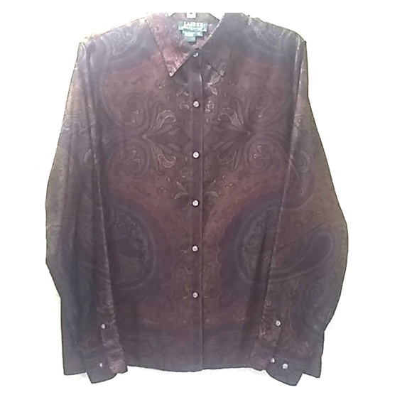 Lauren Ralph Lauren Tops - Lauren Ralph Lauren 100% silk blouse size 12